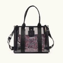 Bolso Transparente con Bandolera Estampada JADE CROSSBODY SHOPPER BLACK (7)