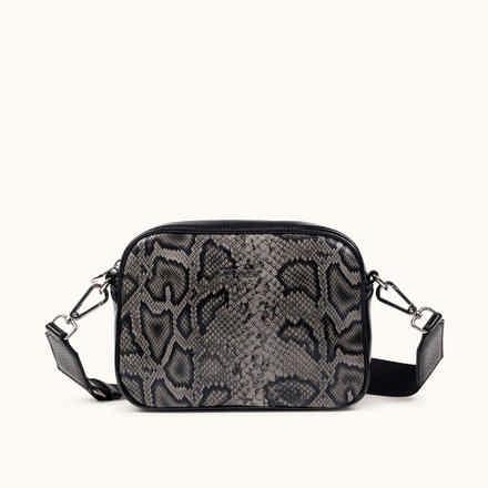 Bandolera Camera Bag con Estampado Animal y Acabado Metalizado BLOCK FUN BLACK LIZARD CROSSBODY CAMERA (2)