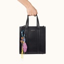 Bolso Crossbody Tote Negro con Charms y Doble Asa CHARMS CROSSBODY TOTE BLACK (6)