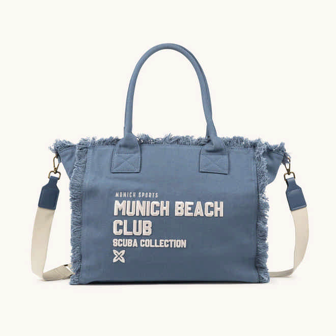 Bolso Shopper Denim de Algodón Reciclado con Flecos SCUBA DENIM SHOPPER (1)
