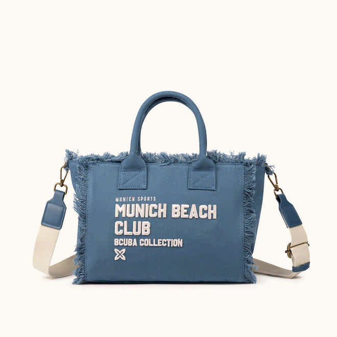Bolso Bandolera Denim de Algodón Reciclado con Flecos SCUBA DENIM CROSSBODY (1)