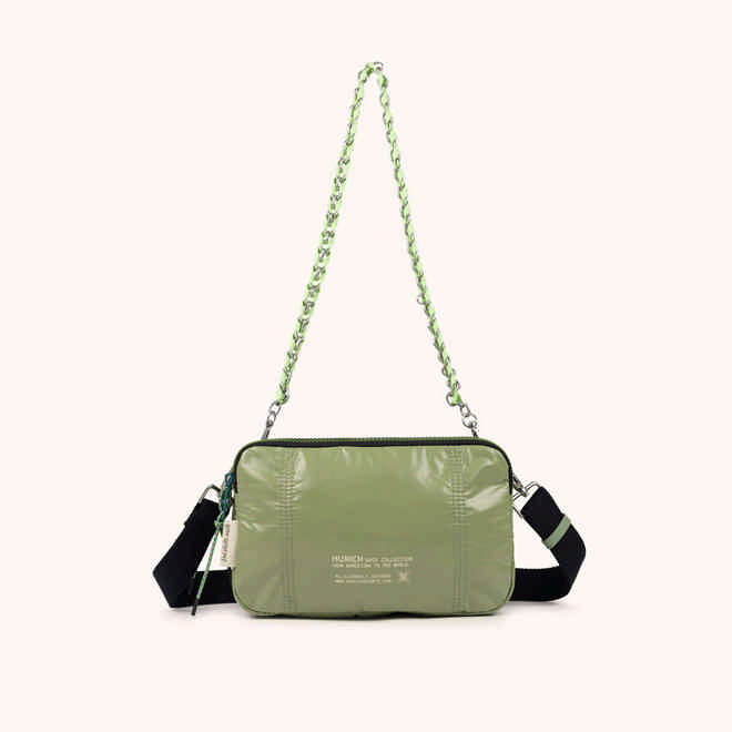 Bolso Bandolera Doble en Poliamida Reciclada DEEP RECYCLED CROSSBODY DOUBLE KHAKI (1)
