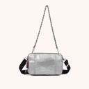 Bolso Bandolera Doble Metalizado en Poliamida Reciclada DEEP RECYCLED CROSSBODY DOUBLE PLATA (2)