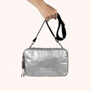 Bolso Bandolera Doble Metalizado en Poliamida Reciclada DEEP RECYCLED CROSSBODY DOUBLE PLATA (6)