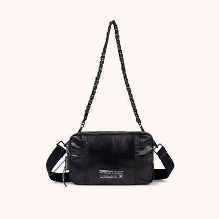 Bolso Bandolera Doble Metalizado en Poliamida Reciclada DEEP RECYCLED CROSSBODY DOUBLE PLATA (9)