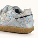 MUNICH BABY GOAL 1629 Zapatilla de BebÃ© Plateada con Efecto HologrÃ¡fico y Doble Velcro (3)