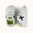 MUNICH BABY GOAL 1630 Zapatilla de BebÃ© Blanca con Detalles en Negro y Amarillo (7)