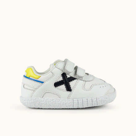MUNICH BABY GOAL 1632 Zapatilla de BebÃ© Azul Marino en Malla con Suela Verde FlÃºor (8)