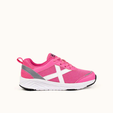 MUNICH FUN KID 10 Zapatilla Deportiva Infantil Rosa con Detalles Blancos (2)