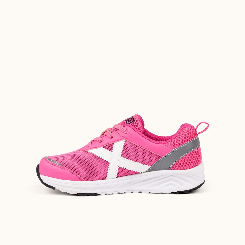 MUNICH FUN KID 10 Zapatilla Deportiva Infantil Rosa con Detalles Blancos (4)