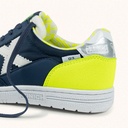 MUNICH G-3 KID 459 Zapatilla de FÃºtbol Sala Infantil Azul Marino y Amarillo FlÃºor (3)