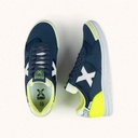 MUNICH G-3 KID 459 Zapatilla de FÃºtbol Sala Infantil Azul Marino y Amarillo FlÃºor (7)