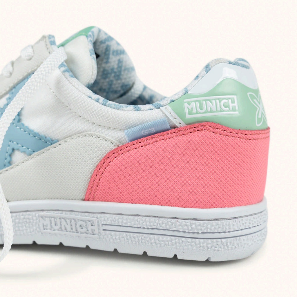 MUNICH G-3 KID 461 Zapatilla de FÃºtbol Sala Infantil Blanca con Detalles Pastel (3)