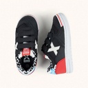 MUNICH G-3 KID VCO 458 Zapatillas Infantiles de FÃºtbol Sala Negras con TalÃ³n Rojo y Triple Velcro (7)