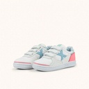 MUNICH G-3 KID VCO 461 Zapatillas Infantiles de FÃºtbol Sala Blancas con Detalles Rosa y Celeste con Triple Velcro (6)