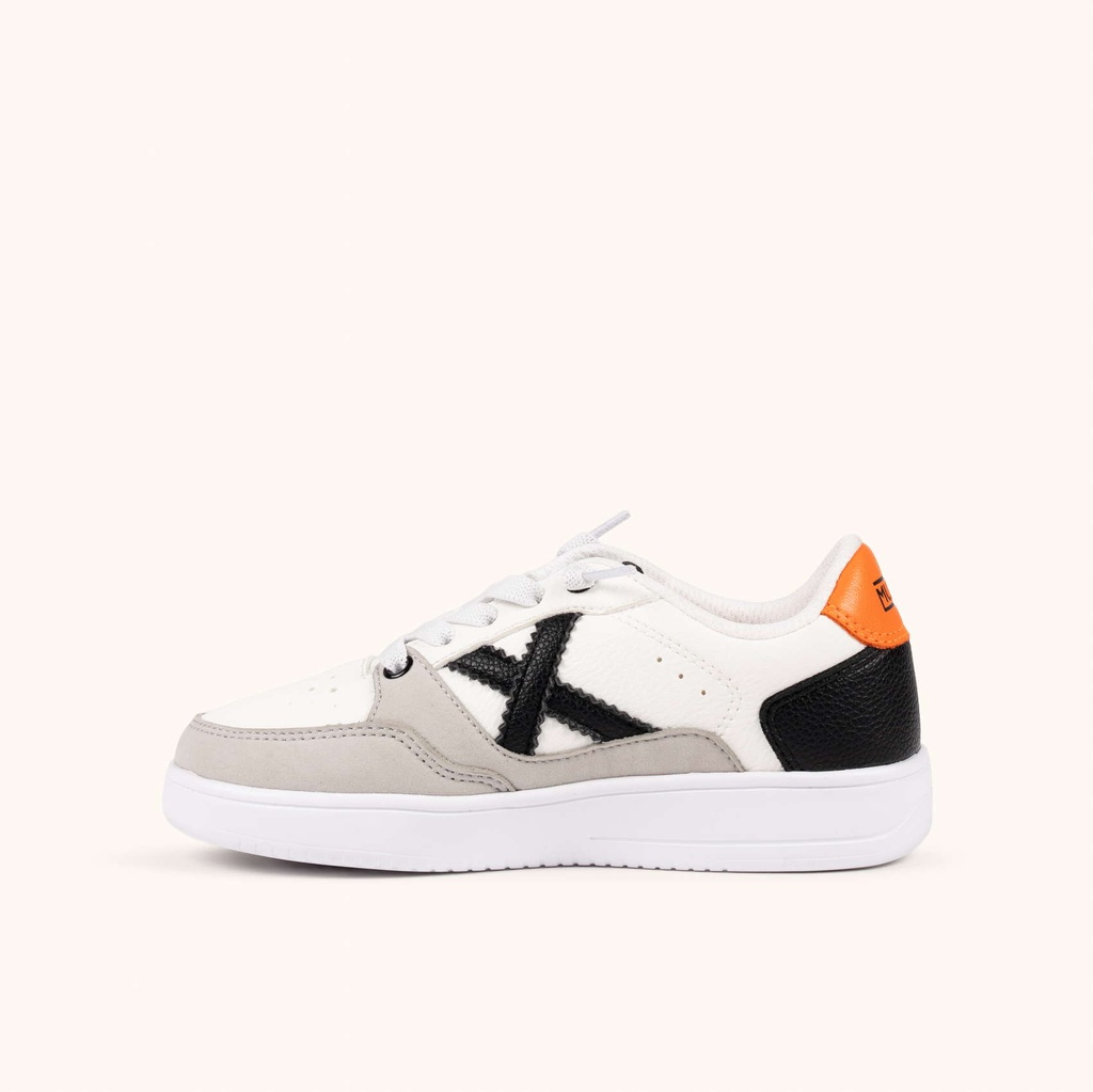 MUNICH LEGIT KID 25 Zapatilla Infantil Multimaterial en Blanco, Gris y Naranja (4)