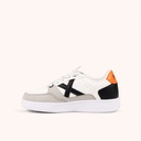 MUNICH LEGIT KID 25 Zapatilla Infantil Multimaterial en Blanco, Gris y Naranja (4)