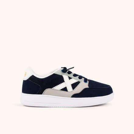 MUNICH LEGIT KID 27 Zapatilla Infantil Urbana en Azul Marino y Gris con Rejilla Transpirable (2)