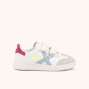 MUNICH MINI BARRU VCO 15 Zapatillas Infantiles con Velcro Blancas y Detalles Pastel (1)