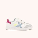 MUNICH MINI BARRU VCO 15 Zapatillas Infantiles con Velcro Blancas y Detalles Pastel (2)