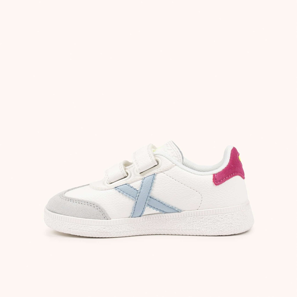 MUNICH MINI BARRU VCO 15 Zapatillas Infantiles con Velcro Blancas y Detalles Pastel (4)