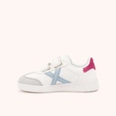 MUNICH MINI BARRU VCO 15 Zapatillas Infantiles con Velcro Blancas y Detalles Pastel (4)