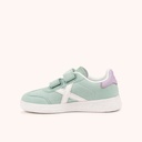 MUNICH MINI BARRU VCO 17 Zapatillas Infantiles Verde Agua con Velcro y Detalles Lila (4)
