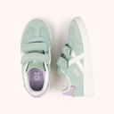 MUNICH MINI BARRU VCO 17 Zapatillas Infantiles Verde Agua con Velcro y Detalles Lila (7)