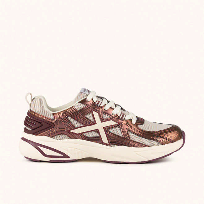 MUNICH M2000 10 Zapatillas Retro Running Granatee y Beige (1)
