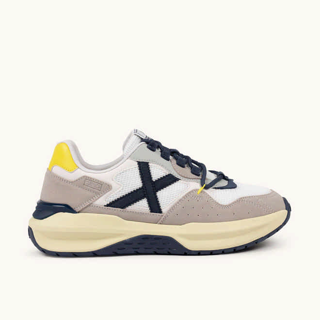 MUNICH NEXA 17 Sneakers de DiseÃ±o Futurista Blanco, Gris y Amarillo (1)