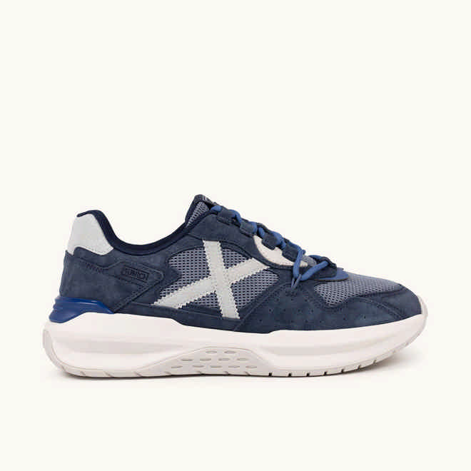 MUNICH NEXA 19 Sneakers de DiseÃ±o Futurista Azul Marino y Blanco (1)