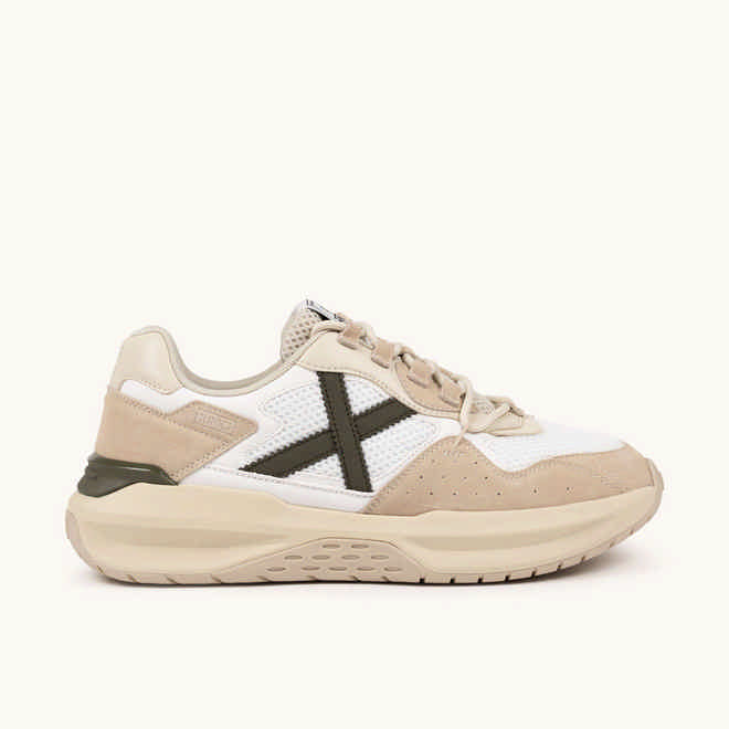 MUNICH NEXA 20 Sneakers de DiseÃ±o Futurista Beige, Blanco y Caqui (1)
