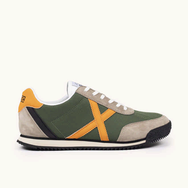 MUNICH RIBER 14 Zapatillas clasicas y planas Verde Caqui y Naranja (1)