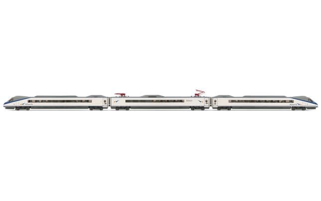 RENFE, set de 3 unidades, automotor S-490 “Alaris” Grandes lineas, Azul blanco, ép. V (1)