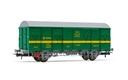 RENFE, vagón cerrado de 2 ejes J2, decoración verde/amarilla, "Tren Taller Oviedo", ép. IV. Ejes para sistema AC: HC6101 (11,27 x 24,25 mm) (1)