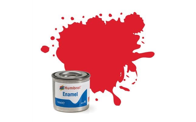 Enamel Paint: 19 - Bright Red - Gloss - (14ml) (1)
