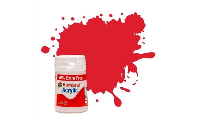 Acrylic Paint: 19 - Red - Gloss - (14ml + 30% Extra Free Pot) (1)