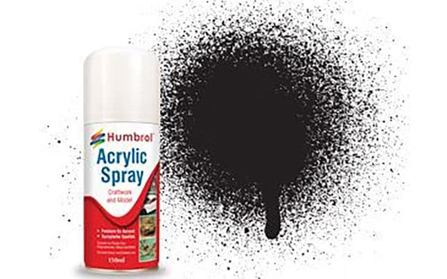 Acrylic Spray: 33 - Black - Matt - (150ml) (2)