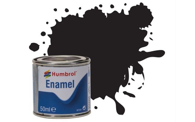 Enamel Paint: 33 - Black - Matt - (50ml) (2)