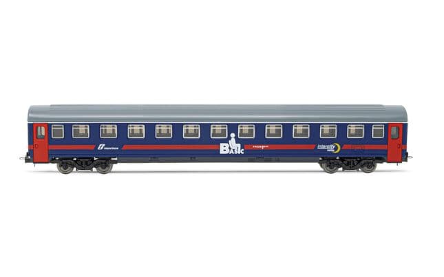 FS, carrozza UIC-Z1 di 2a classe, livrea blu "Intercity Notte Basic" con striscia rossa, ep. VI (1)