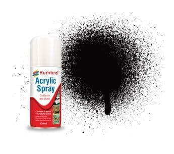 Acrylic Spray: 85 - Black - Satin - (150ml) (1)