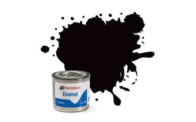 Enamel Paint: 85 - Black - Satin - (14ml) (1)
