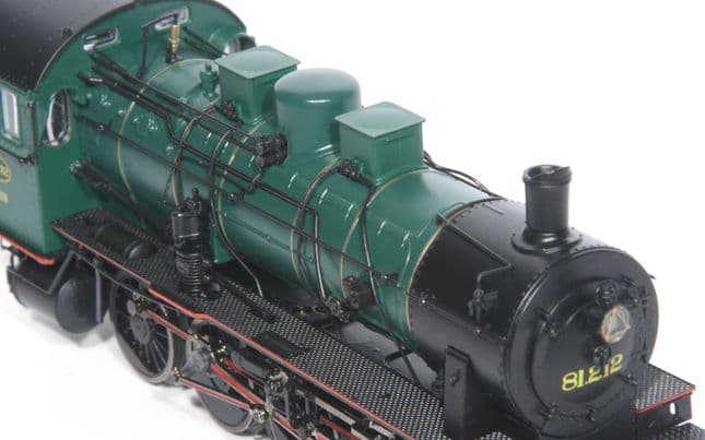 SNCB/NMBS, steam locomotive class 81, 3-dome symetrical boiler, dark green livery, period III (7)