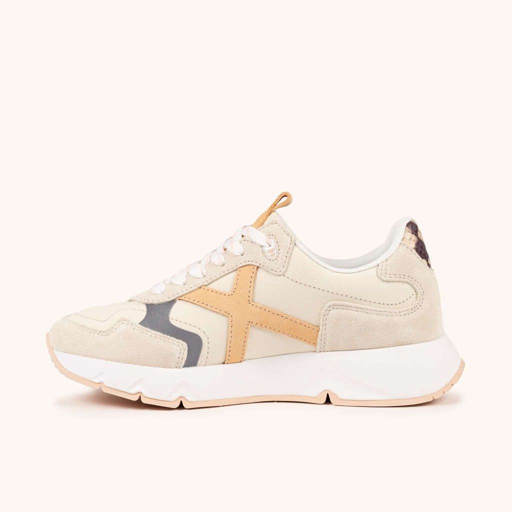 MUNICH MAMBA 04 High-volume and contemporary aesthetic sneakers Beige, Ochre and Animal Print (4)