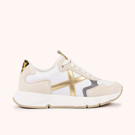 MUNICH MAMBA 04 High-volume and contemporary aesthetic sneakers Beige, Ochre and Animal Print (8)