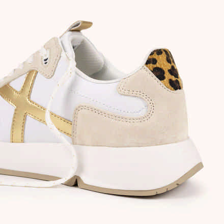 MUNICH MAMBA 04 High-volume and contemporary aesthetic sneakers Beige, Ochre and Animal Print (9)
