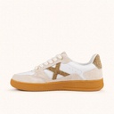 MUNICH LEGIT 121 Sneakers Retro tennis and skate classic design in White, Sand and Caramel (4)