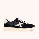 MUNICH LEGIT 122 Sneakers Retro tennis and skate night aesthetic in Black, Grey and White (1)