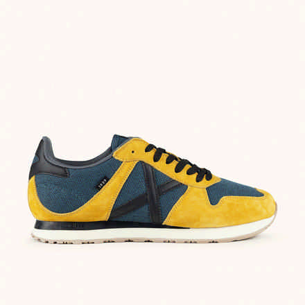MUNICH MASSANA CLASSIC MAN 616 Retro Running Sneakers Yellow and Blue with Black details (2)