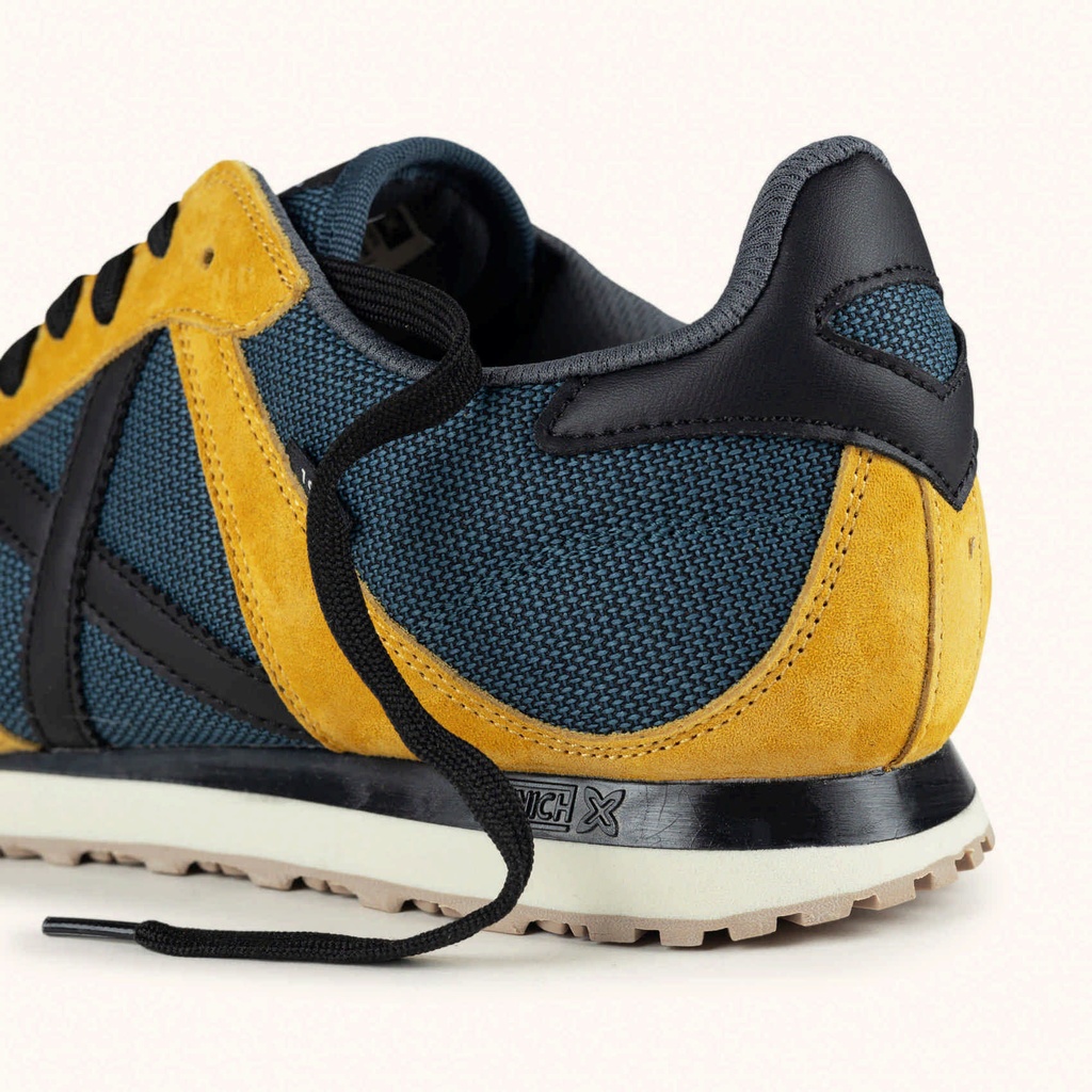 MUNICH MASSANA CLASSIC MAN 616 Retro Running Sneakers Yellow and Blue with Black details (3)